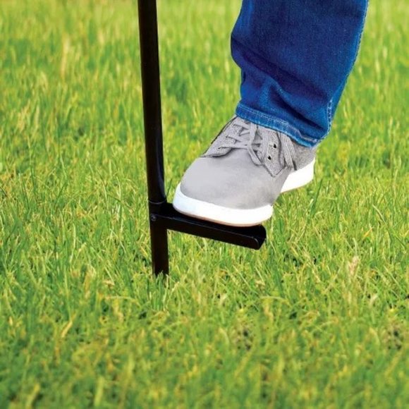 TIKI Round Lantern StepNStall Outdoor Torch - Picture 2 of 3